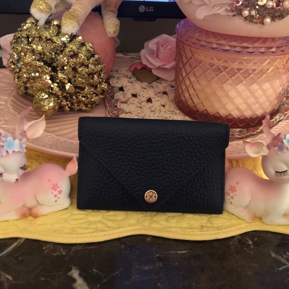 New leather  Navy Blue card holder Dagne Dover - Picture 1 of 4